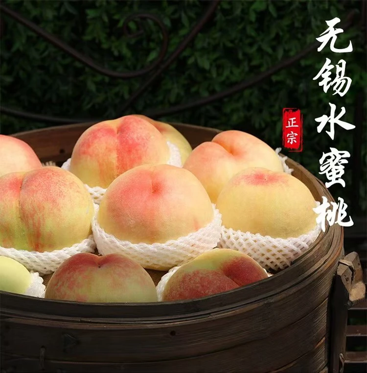 【玉米专属白凤桃6-7两特大桃王】买一送一正宗白凤水蜜桃新鲜采摘