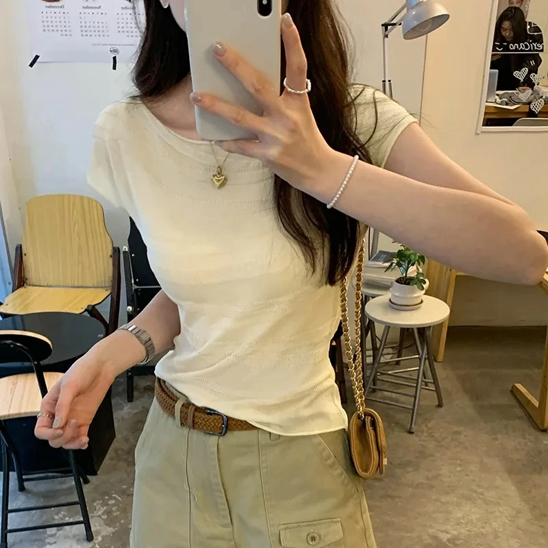 2025春夏新款莱赛尔天丝坎肩无袖肌理感韩系小众休闲短袖针织上衣