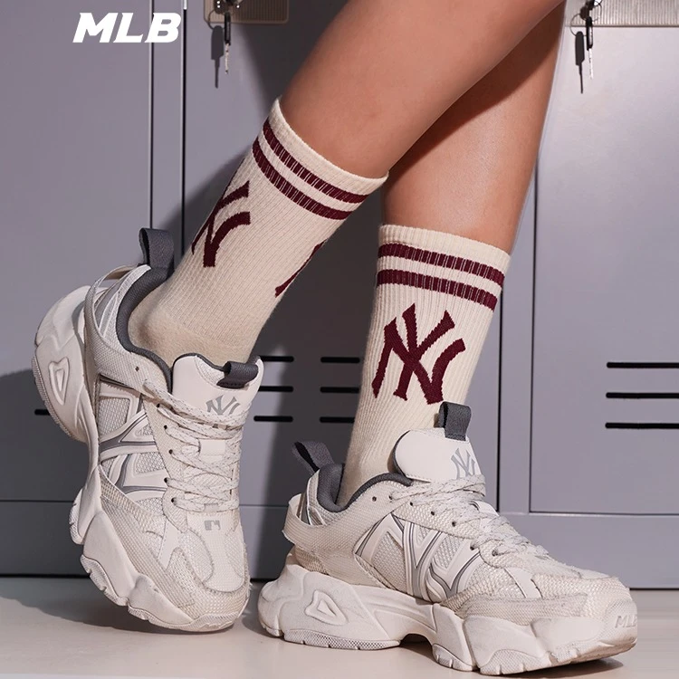 MLB男女情侣鞋时尚休闲鞋脏脏鞋复古做旧跑步鞋秋季新款3ARNP015N