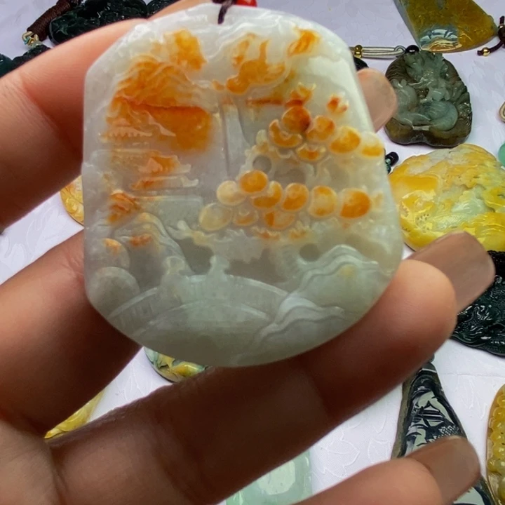 翡翠未镶嵌挂件翡翠