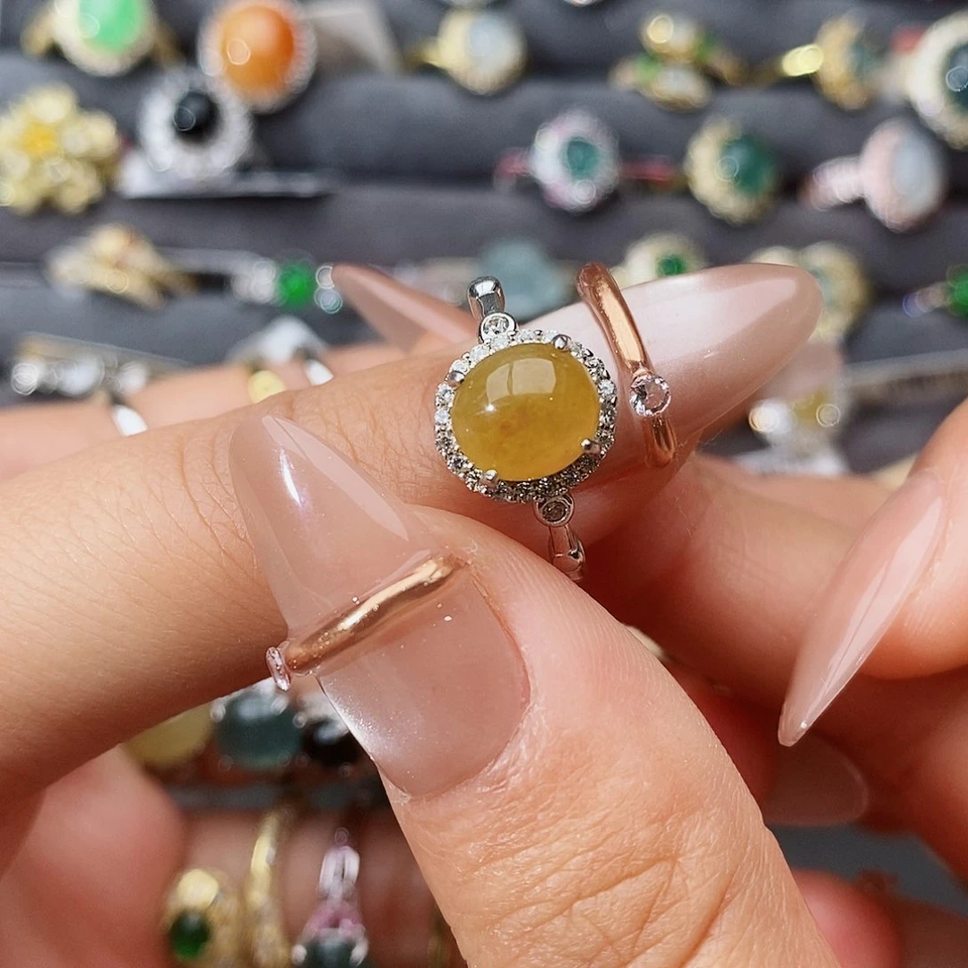 翡翠戒指银S925镶嵌李***.11111