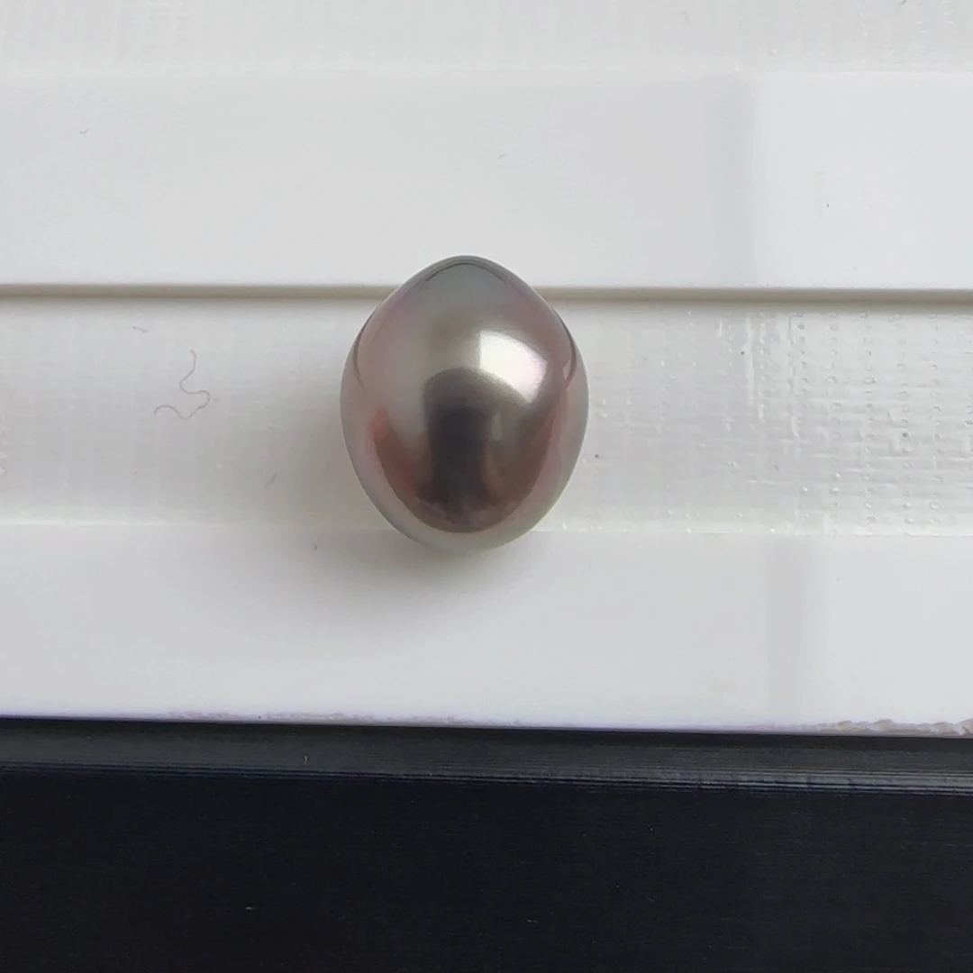 海水珍珠裸珠大溪地紫光炫彩裸珠12-14无瑕疵