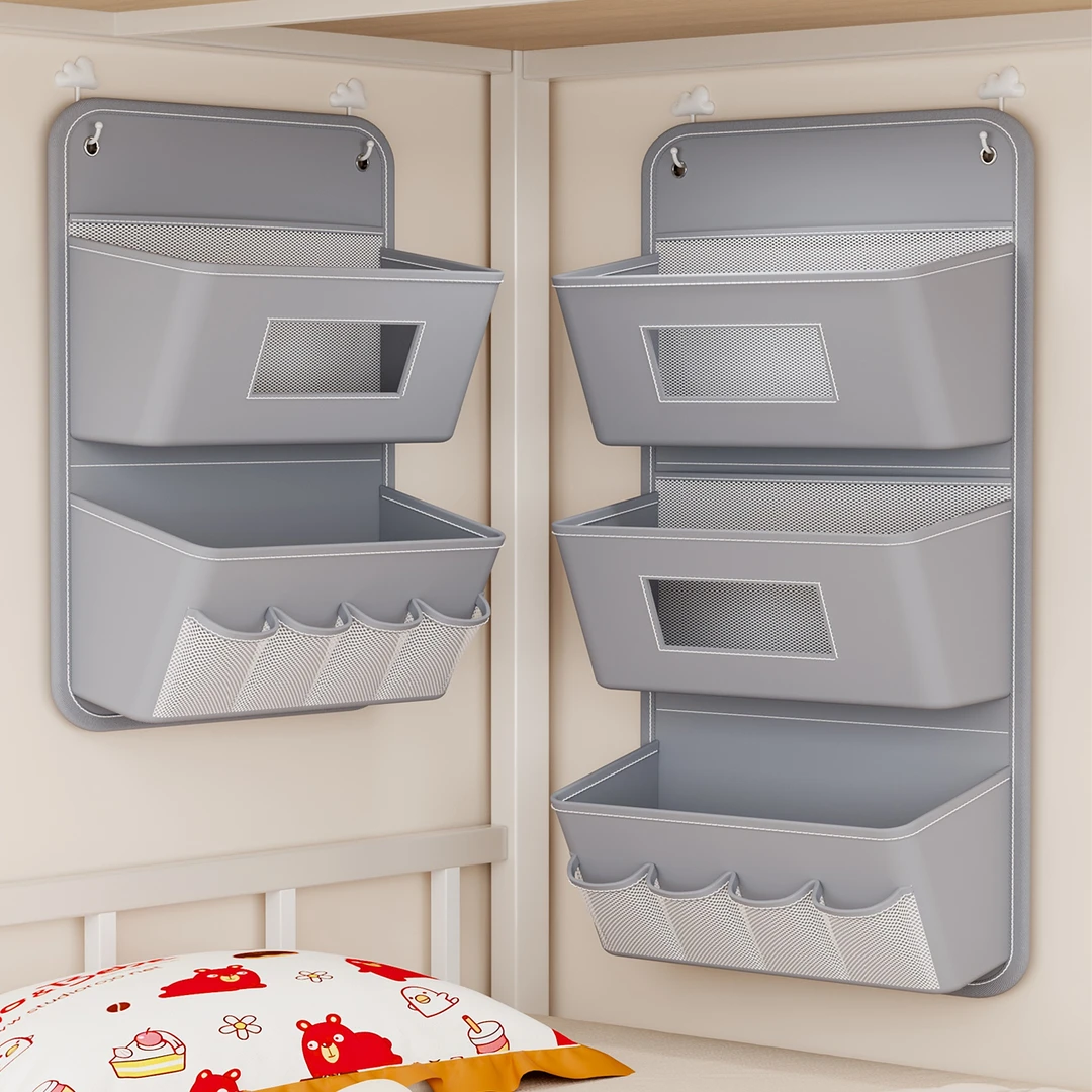 宿舍床上收纳挂袋衣柜悬挂式网兜上铺置物袋门后内衣袜子收纳神器