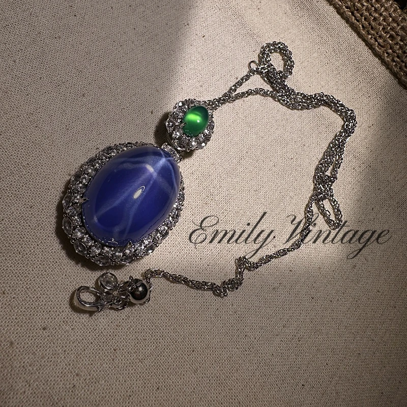 铁合金仿水晶项链 铜合金仿水晶项链 【1627】Emily Vintage珍藏款