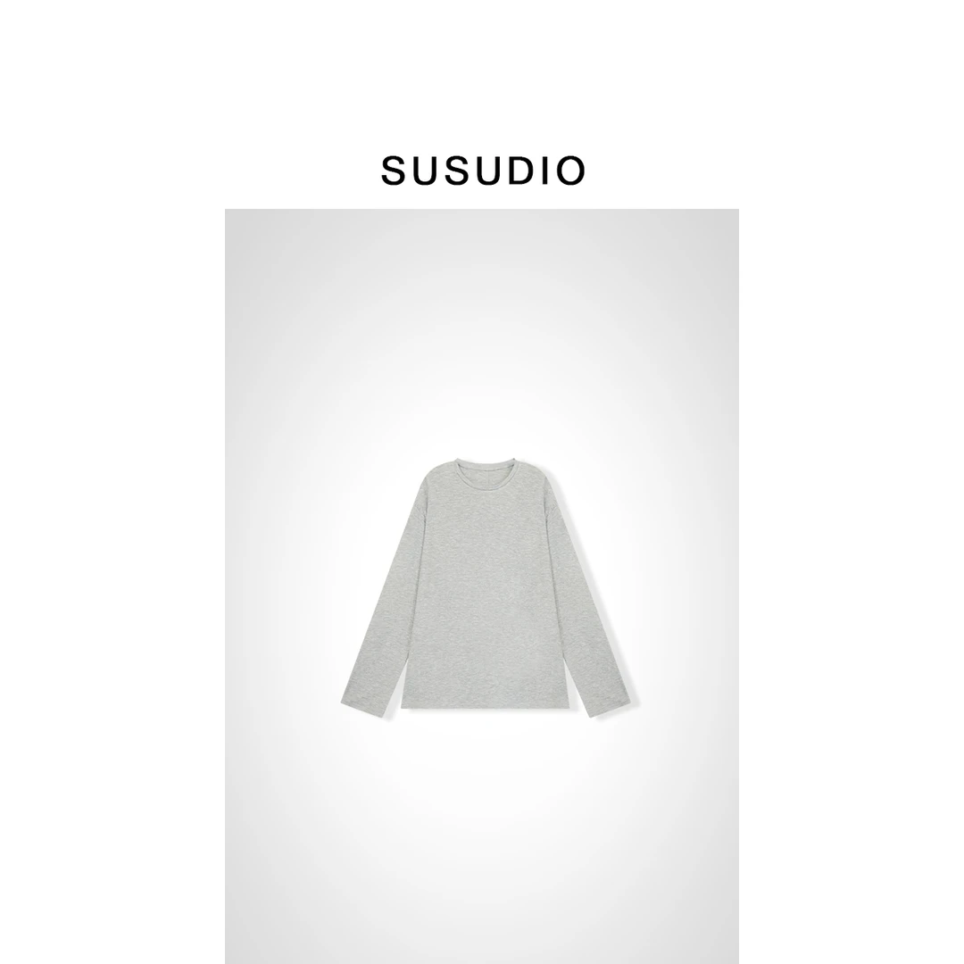 SUSUDIO① 基础必备 新款百搭贴标长袖T恤10043
