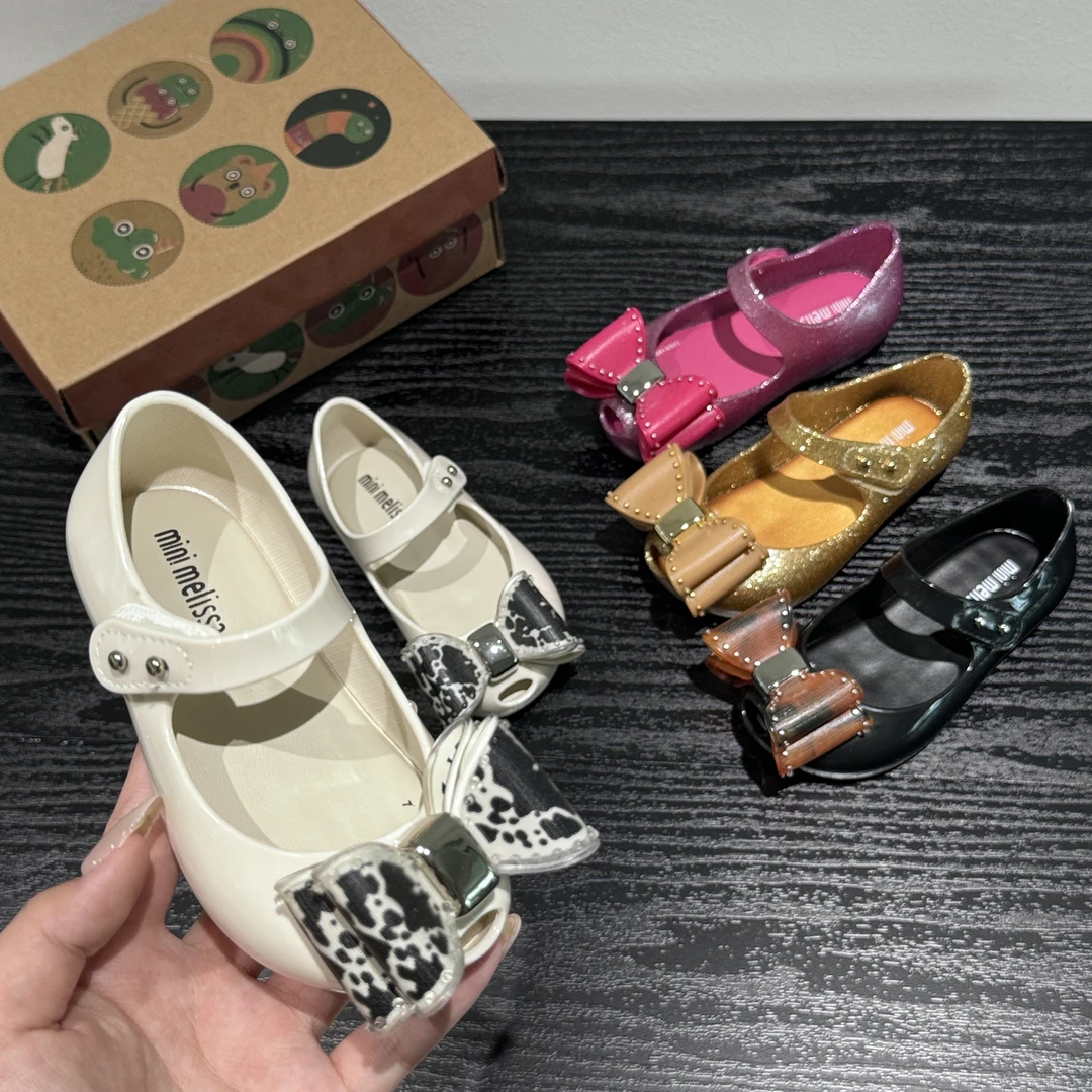 【可妮家】亲子款鱼嘴蝴蝶结凉鞋女童果冻鞋小香风百搭玛丽珍