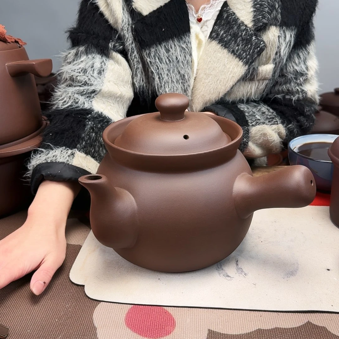 紫砂药膳壶3.5升微微瑕
