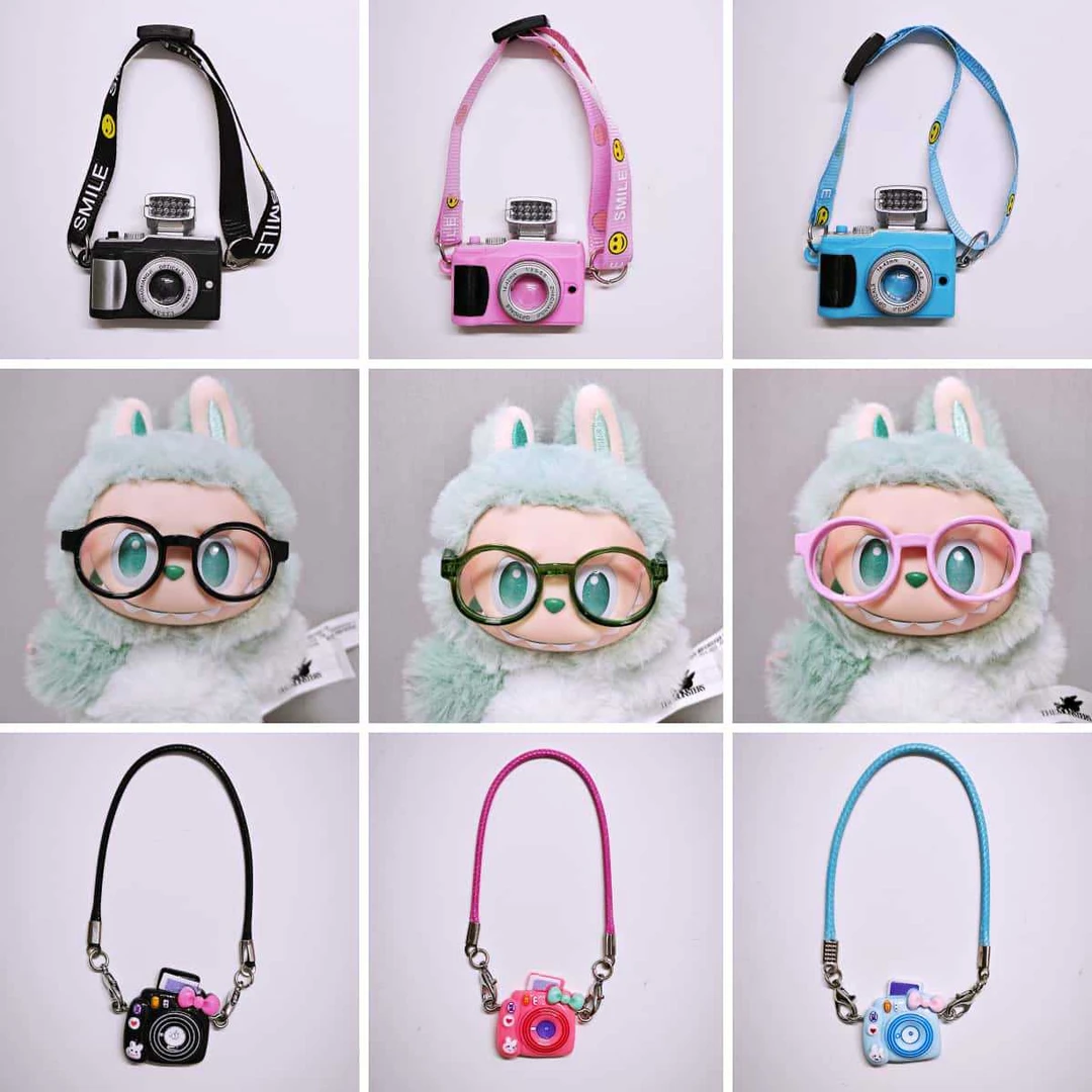 【labubu配饰合集】 拉布布相机/眼镜/兔子/吉他/15cm17cm