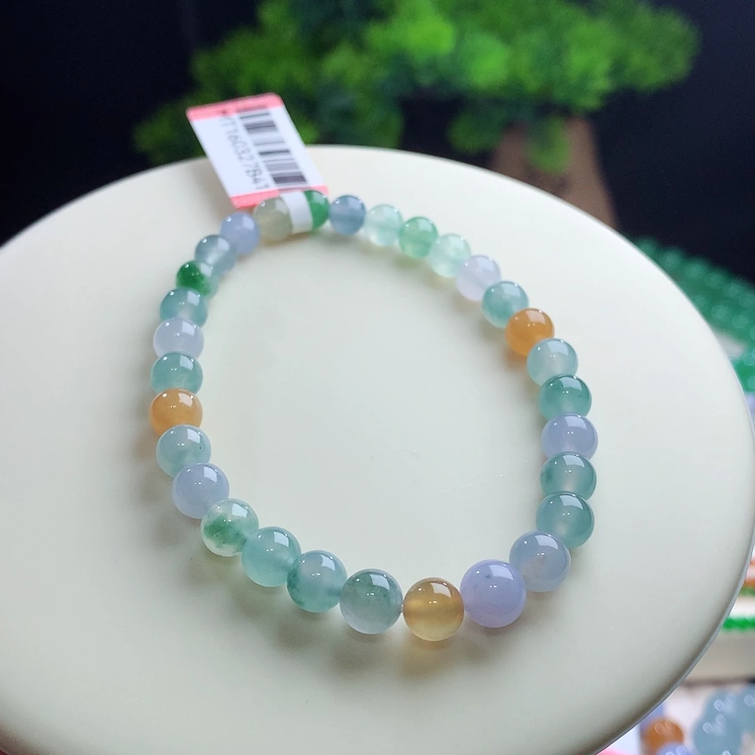 未镶嵌手串翡翠冰多宝 卡6-7mm