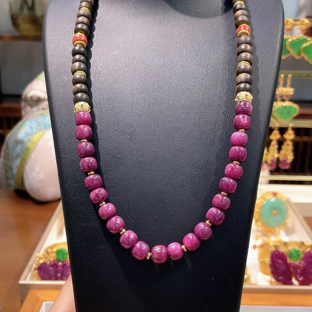 锦纶非金属项链红宝