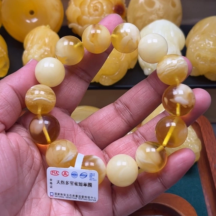 琥珀未镶嵌珠宝奇石M2000号15+金白多宝