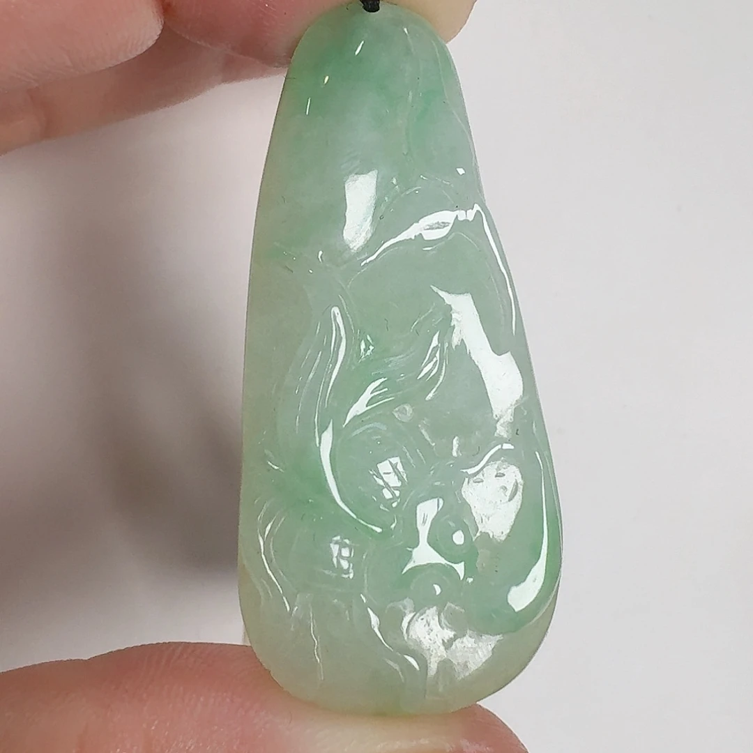 颈饰未镶嵌翡翠莲年有鱼