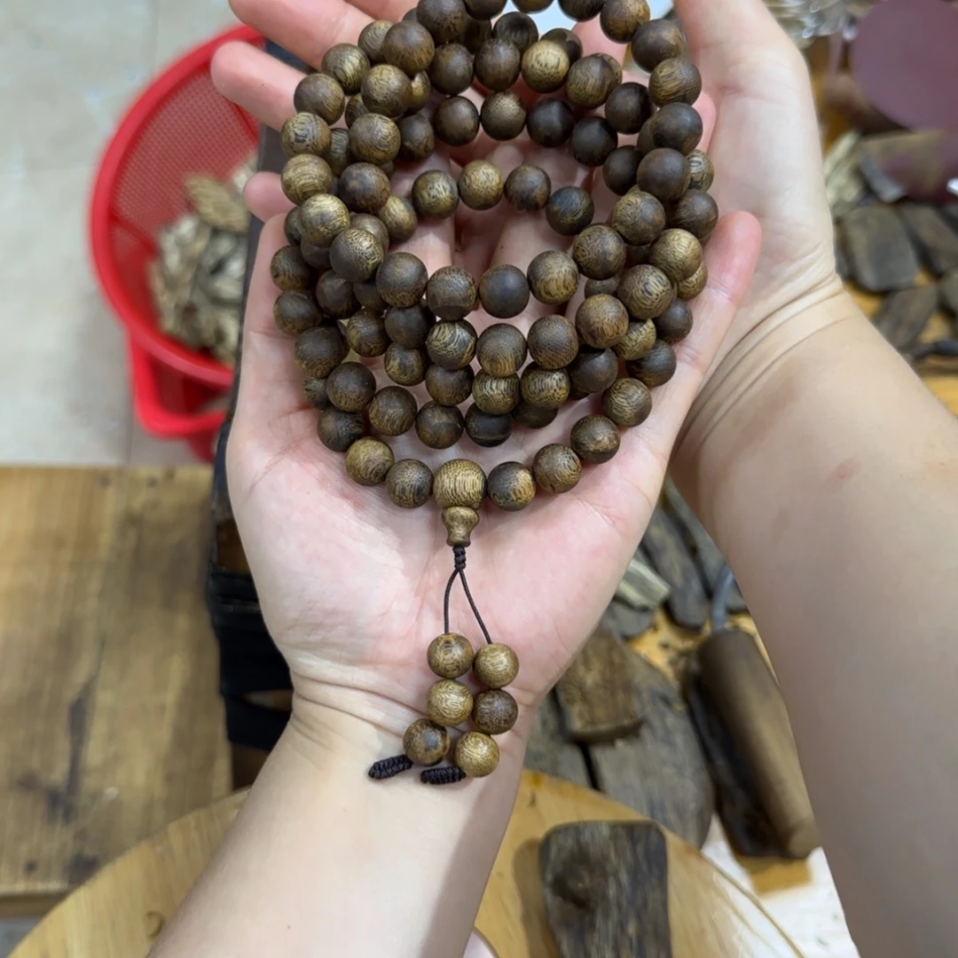 优***门手串沉香老料多圈11mm62克
