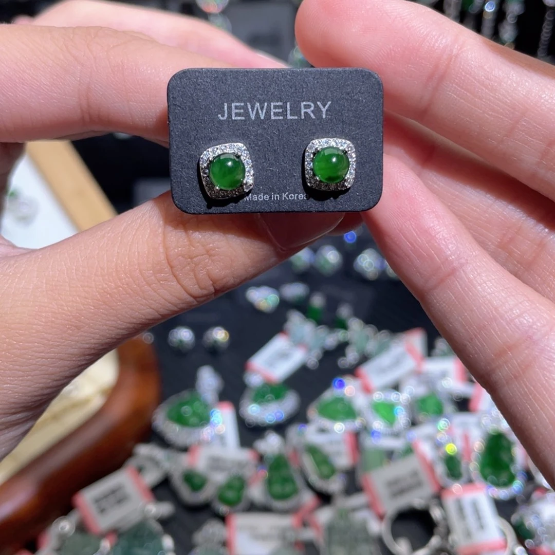 未镶嵌翡翠耳饰耳钉