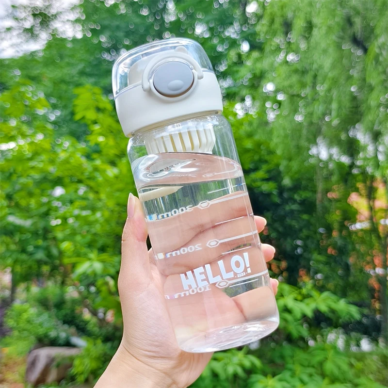 简约带茶隔INS风随手杯学生男女ins网红户外便携塑料杯极简随行杯