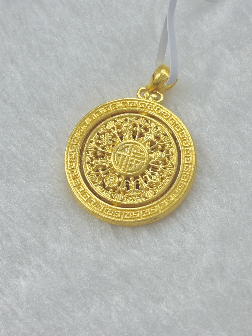 《小霖哥珠宝》足金黄金9999 八宝时来运转吊坠（不支持退换）
