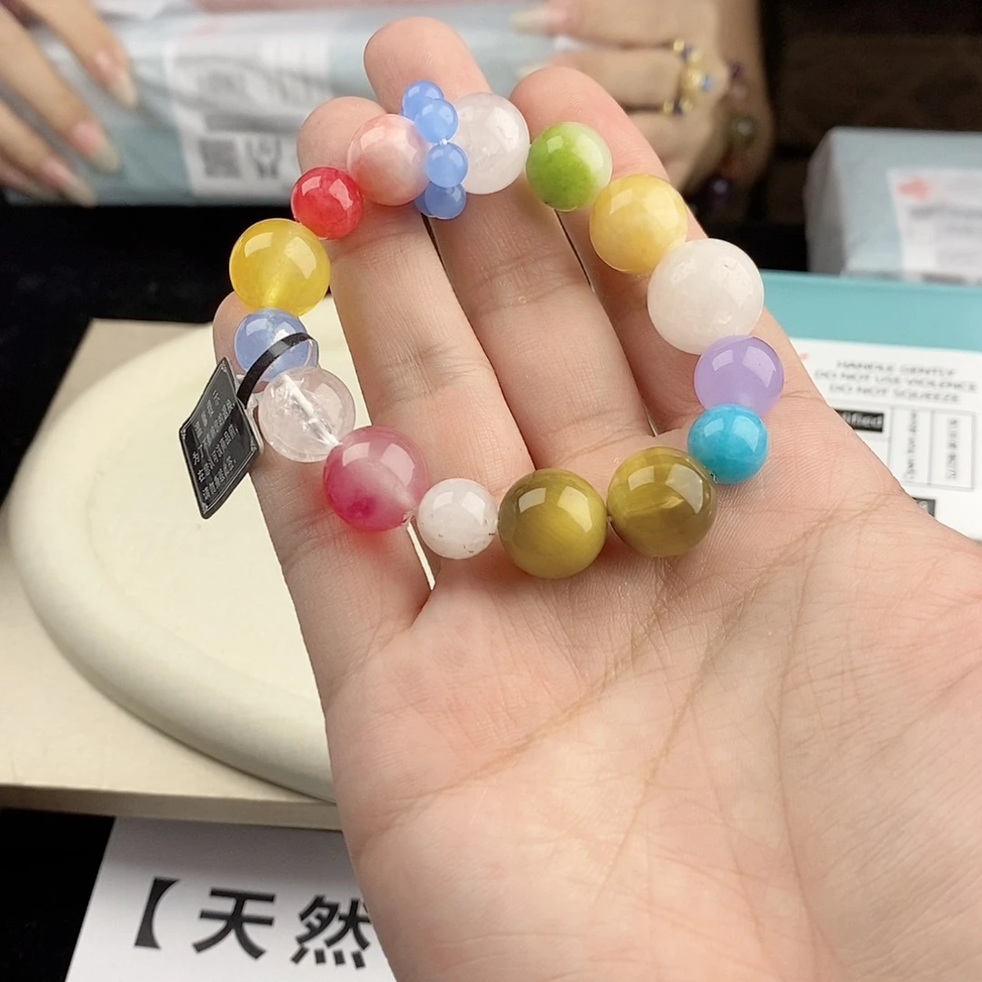 银S925镀金镶嵌手链水晶