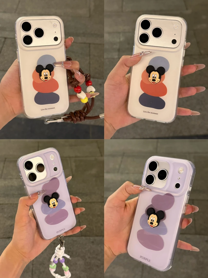 ins韩风米奇手绳适用苹果17promax手机壳iPhone17/16/15女14pro13