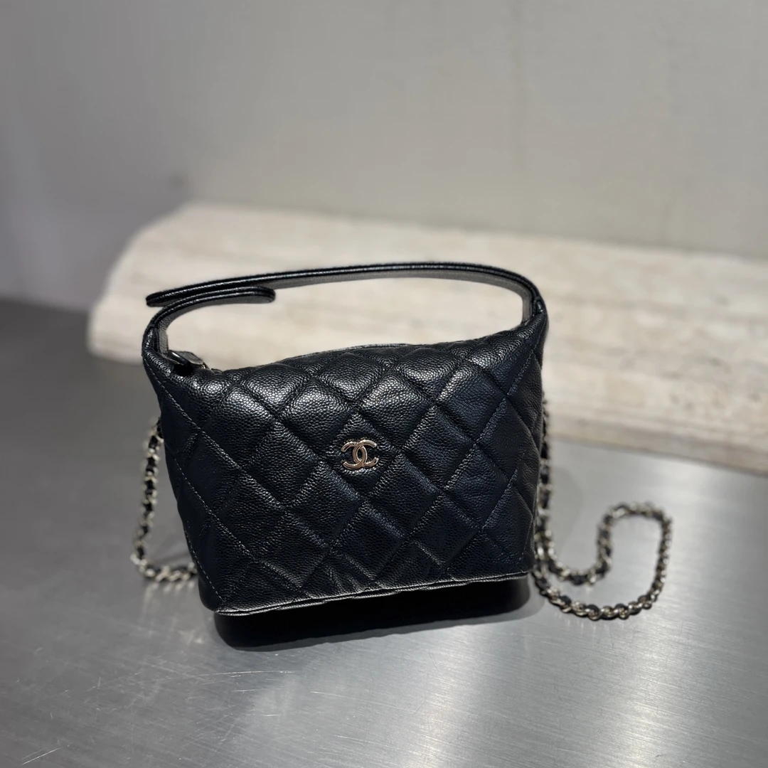 99新 Chanel/香奈儿 CHANEL 25c 黑金 hobo饭盒包