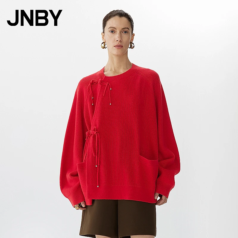 【商场同款新品】JNBY/江南布衣25春新中式红色毛衣针织衫5P1315100