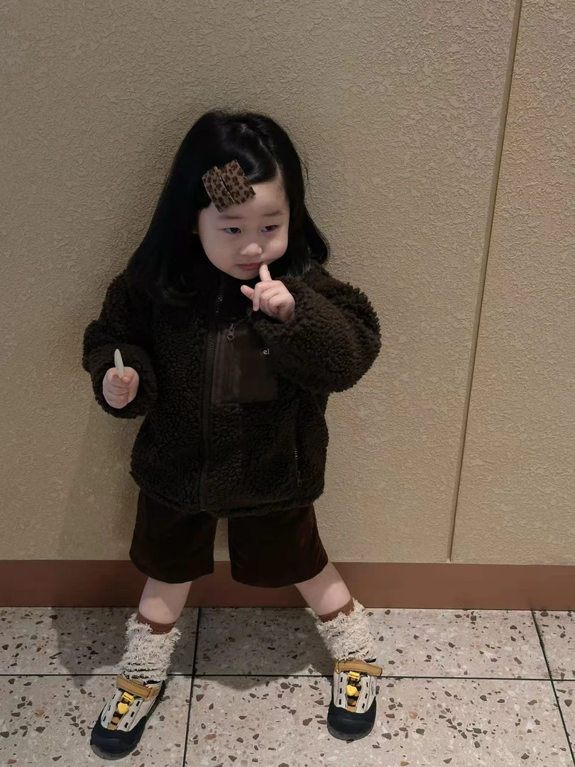 【豆乐推荐】儿童美美仿羊羔毛外套