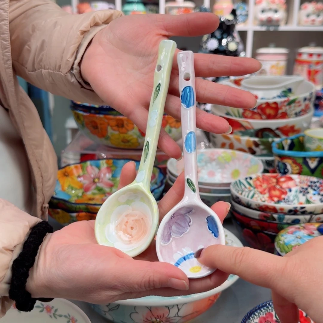 瓷片濑户烧饭勺2只看图