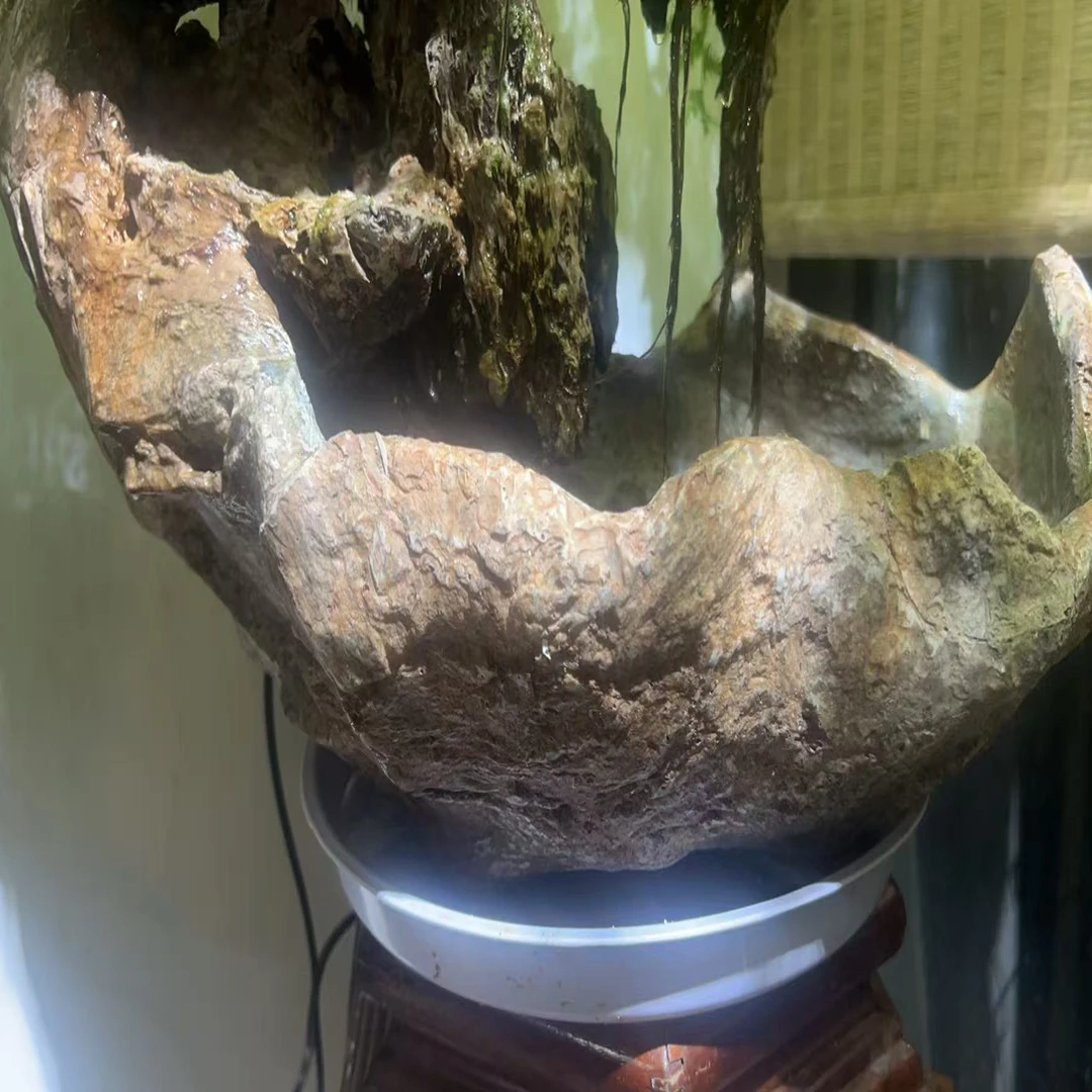 假山流水造景浅盆