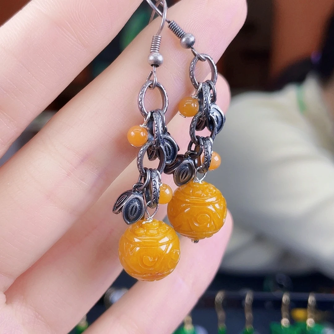 翡翠未镶嵌耳饰饰品