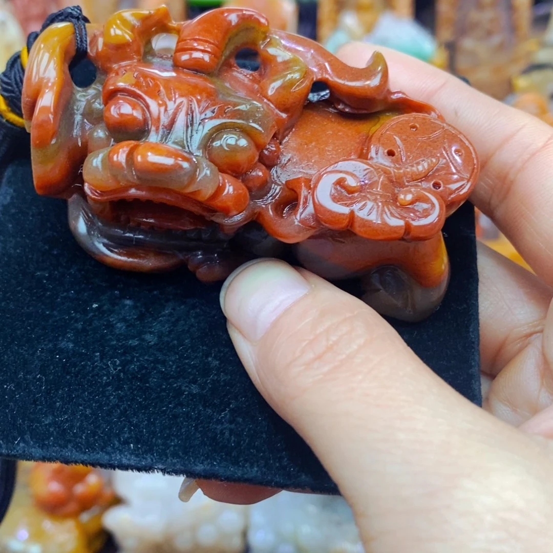 未镶嵌石英质玉（黄龙玉）吊坠(不含链)