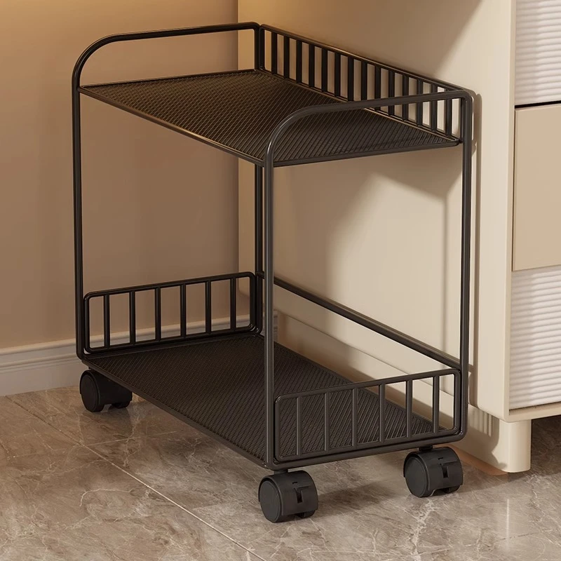 可移动书包架桌下置物筐家用放存书桌收纳神器带轮小推车书架收纳