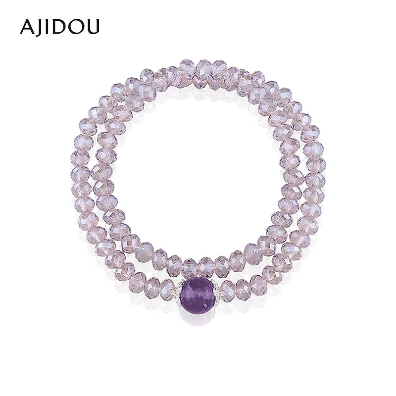 AJIDOU阿吉豆手链女款时尚水晶叠戴手串【CH】