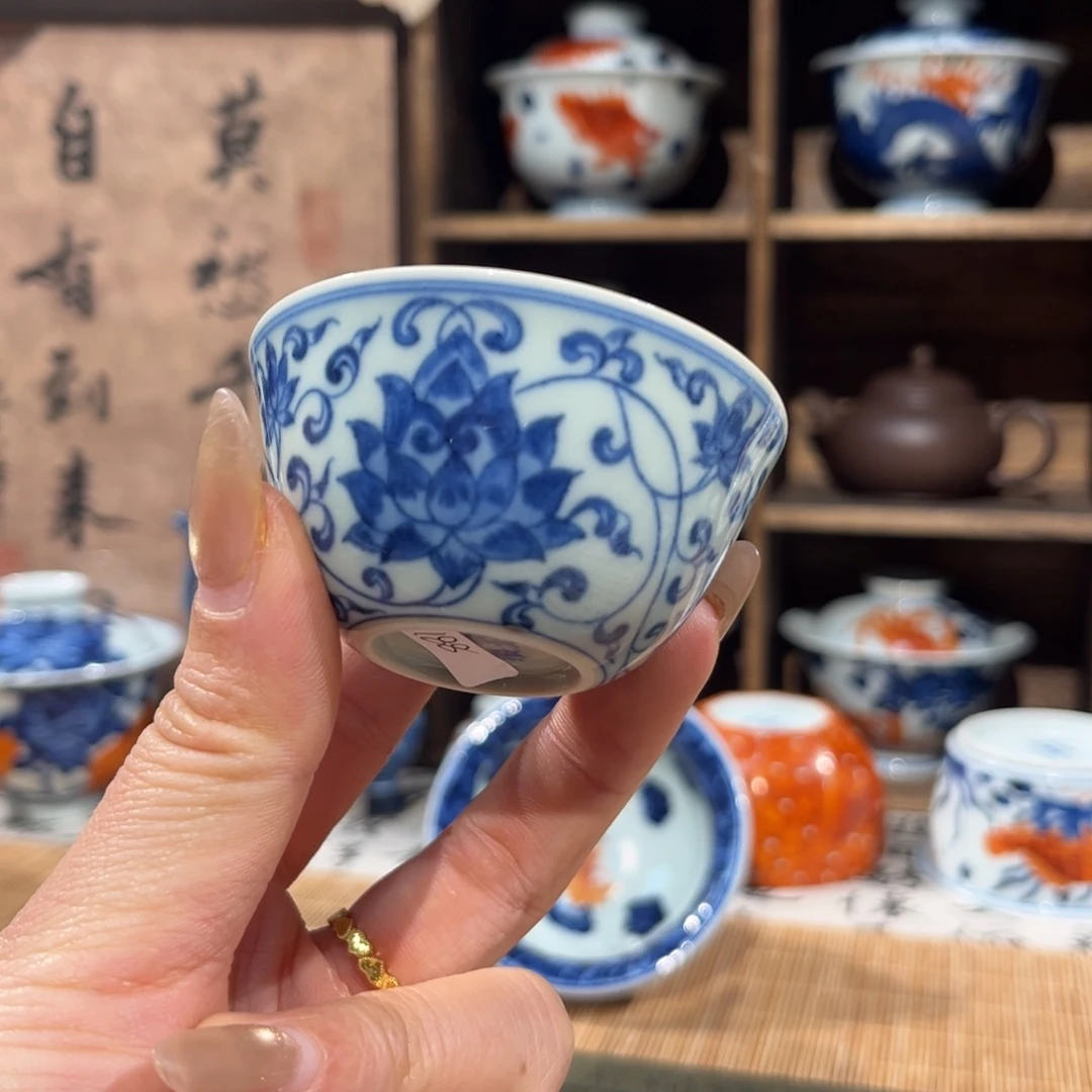 陶杯子柴窑景德镇陶瓷主人杯