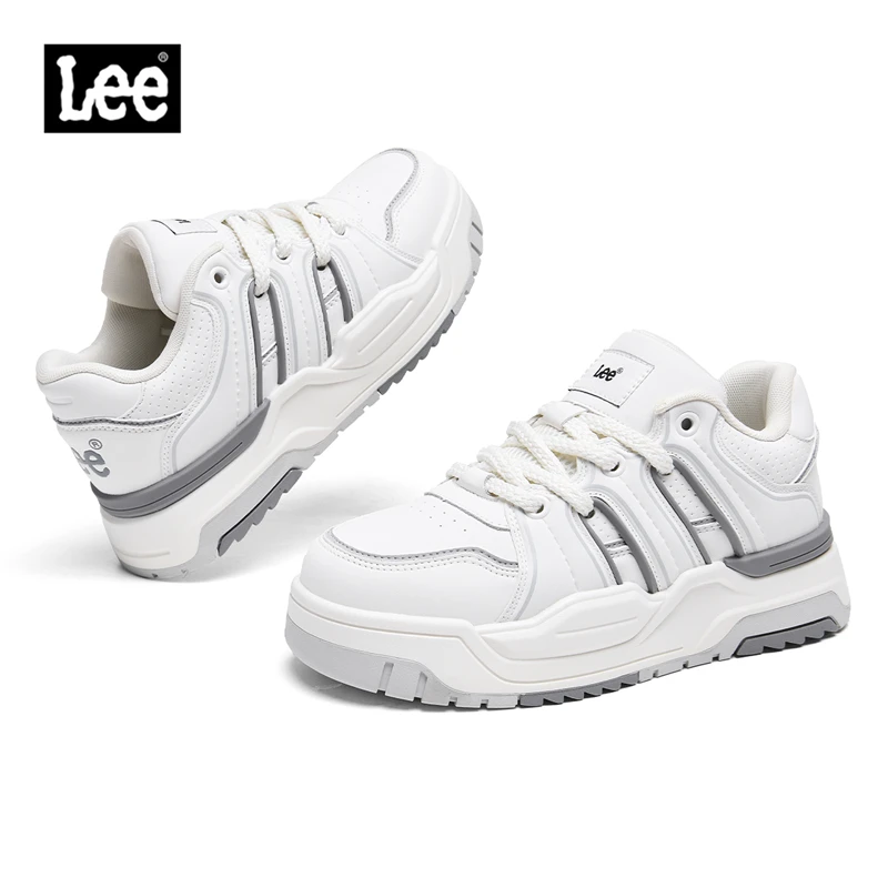 Lee男鞋2025新款秋冬季潮牌厚底休闲鞋运动鞋百搭增高板鞋小白鞋