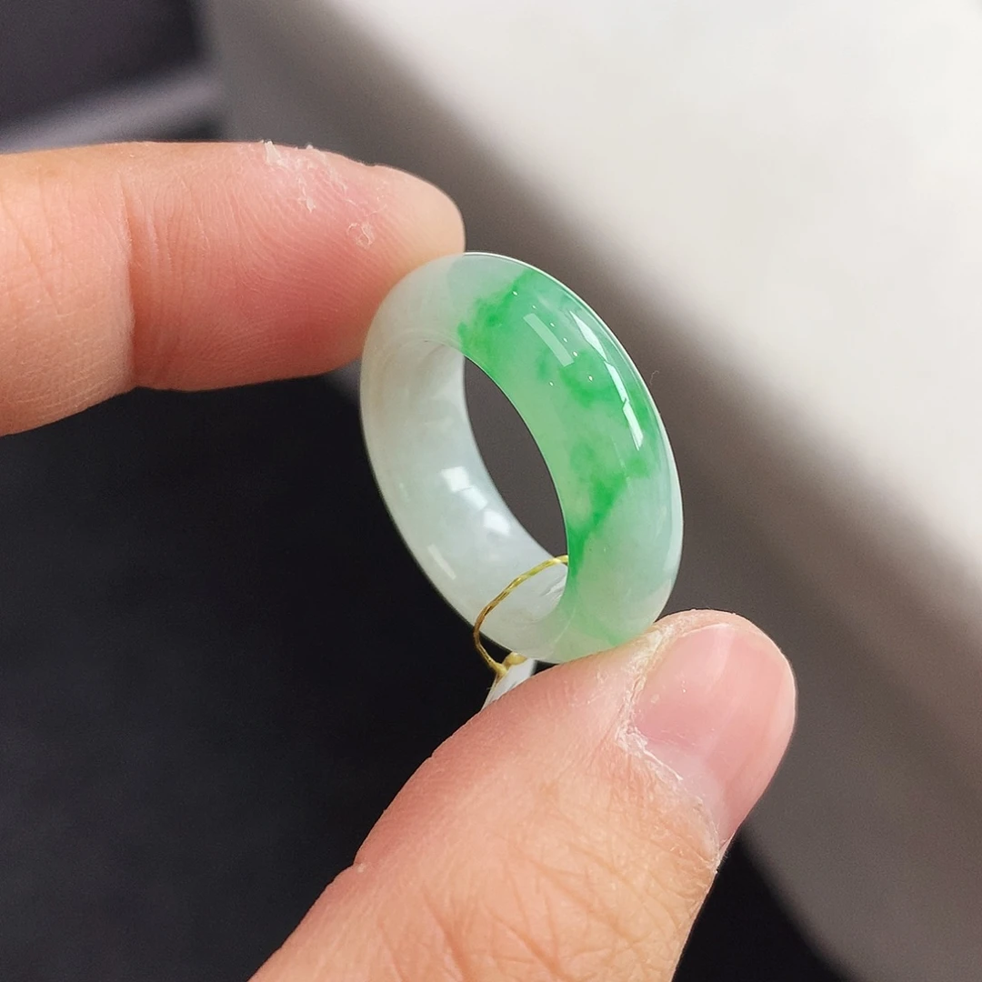 翡翠未镶嵌戒指13-14号