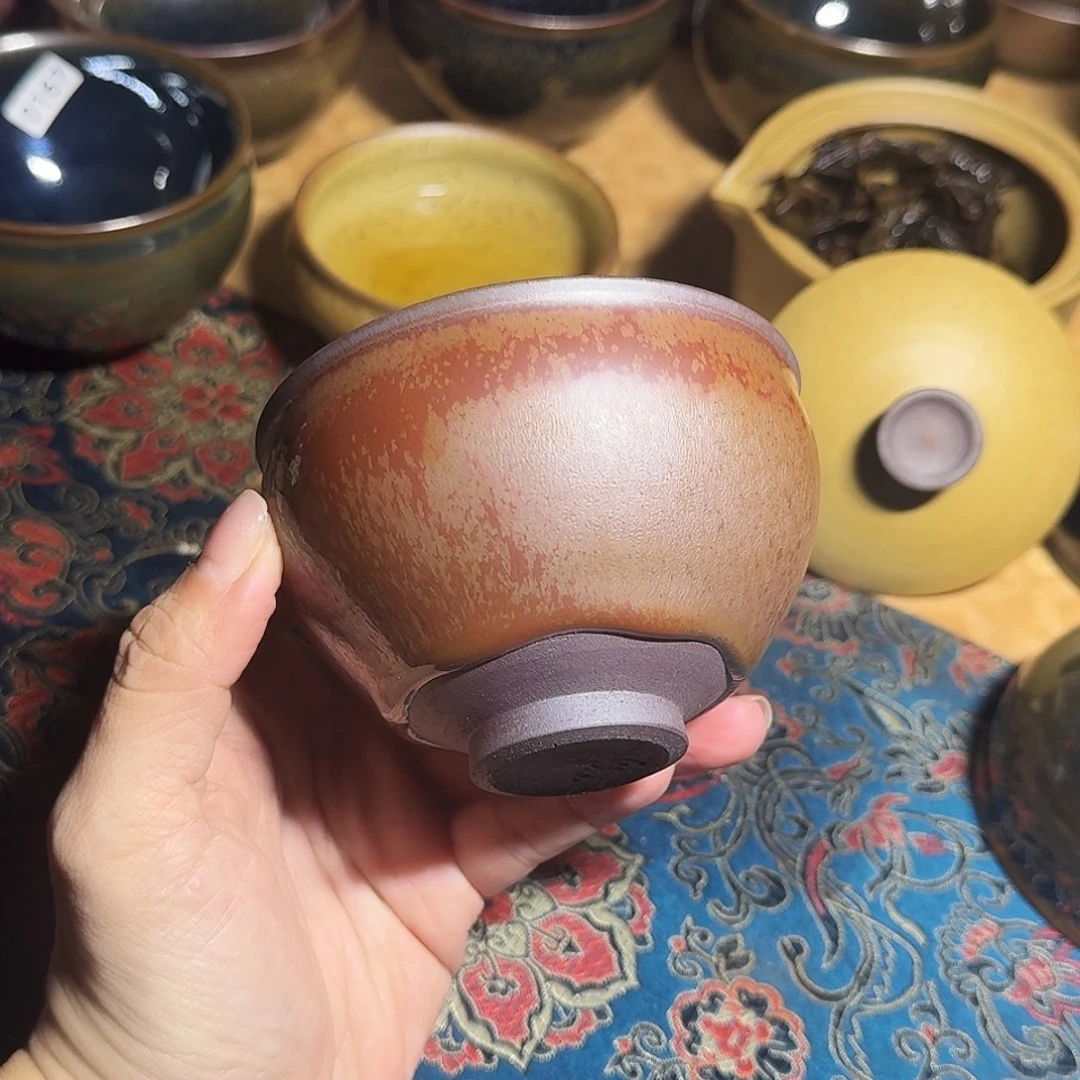 茶盏0099 建窑建盏·柴烧·原矿釉·手工主人杯