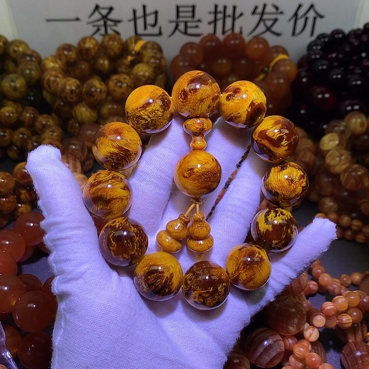 松木（琥珀木）手串/手链2.0 留疤玉化