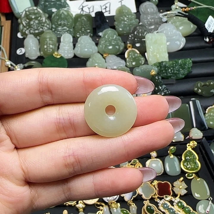 颈饰银S925镶嵌和田玉