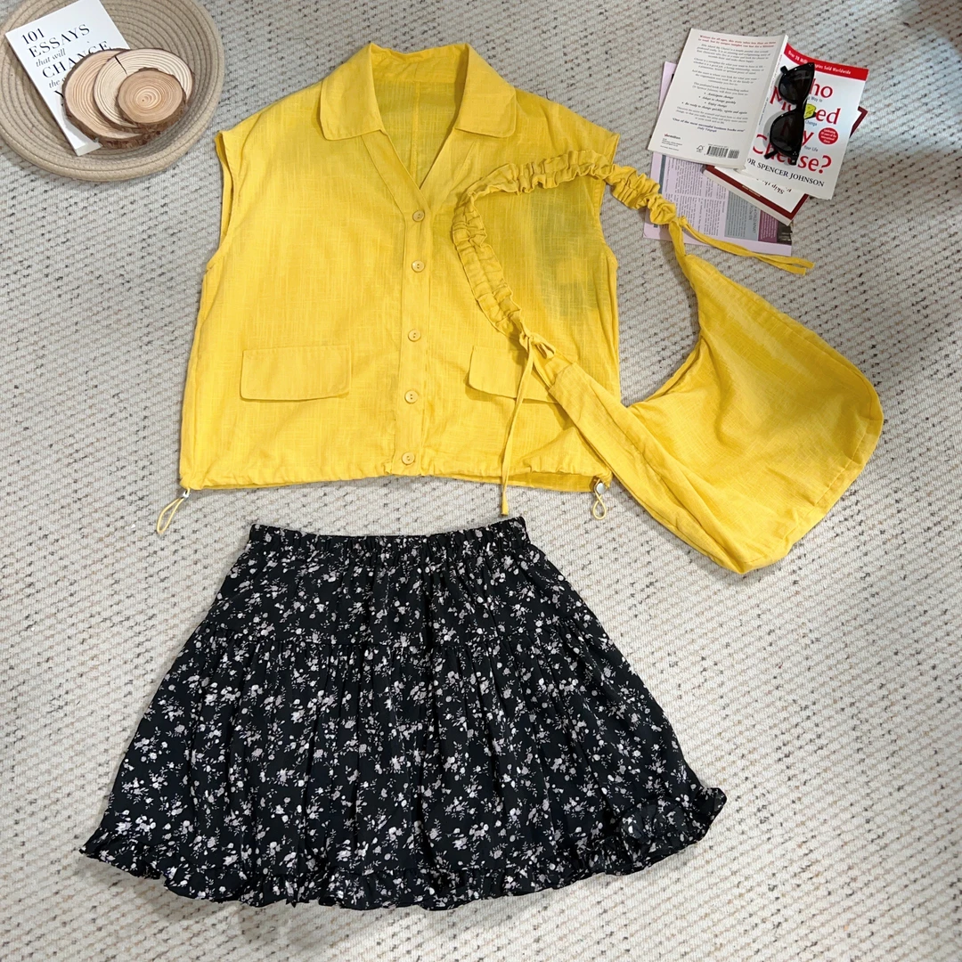 2025夏季新款休闲宽松真三家套套装4437