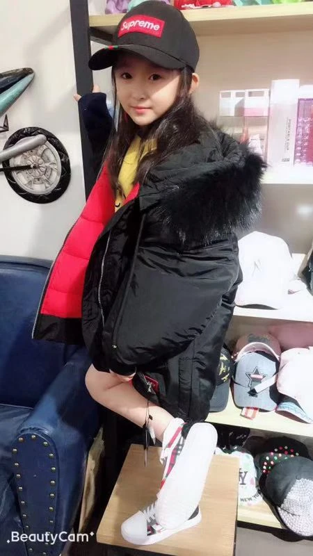 儿童冬季加厚中长款棉服