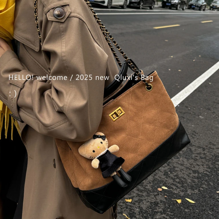 【QIANLUXI/千璐禧】 秋冬季高级感大容量托特包简约通勤百搭单肩包