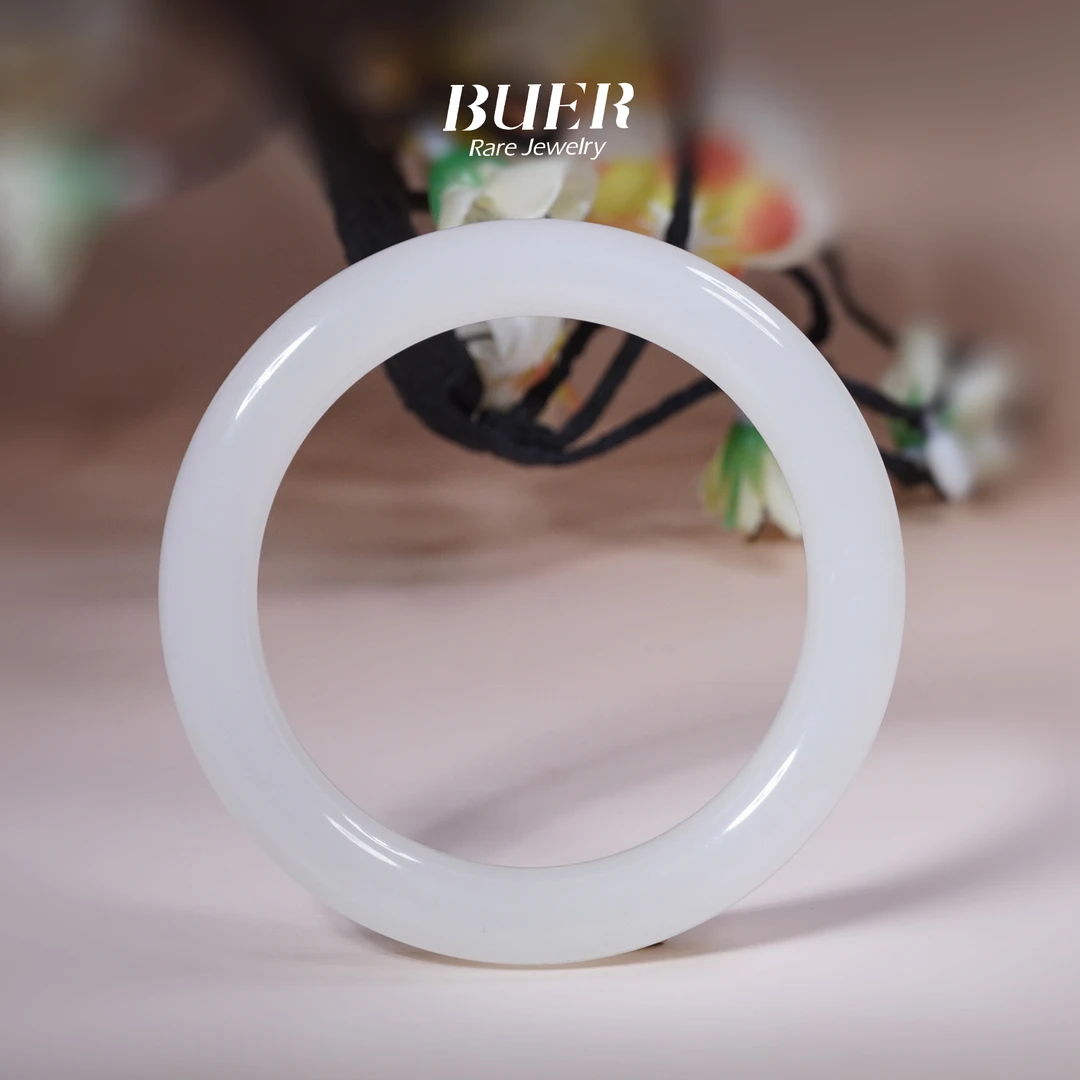 【不二】和田玉白玉手镯 (多样性发一)