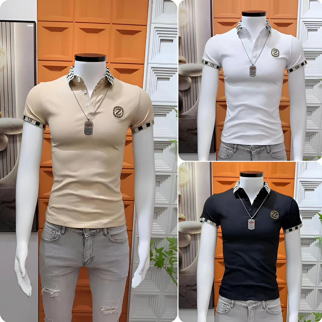韩版痞帅Polo衫男款短袖潮流t恤2025新款夏季高级感潮牌修身帅气T