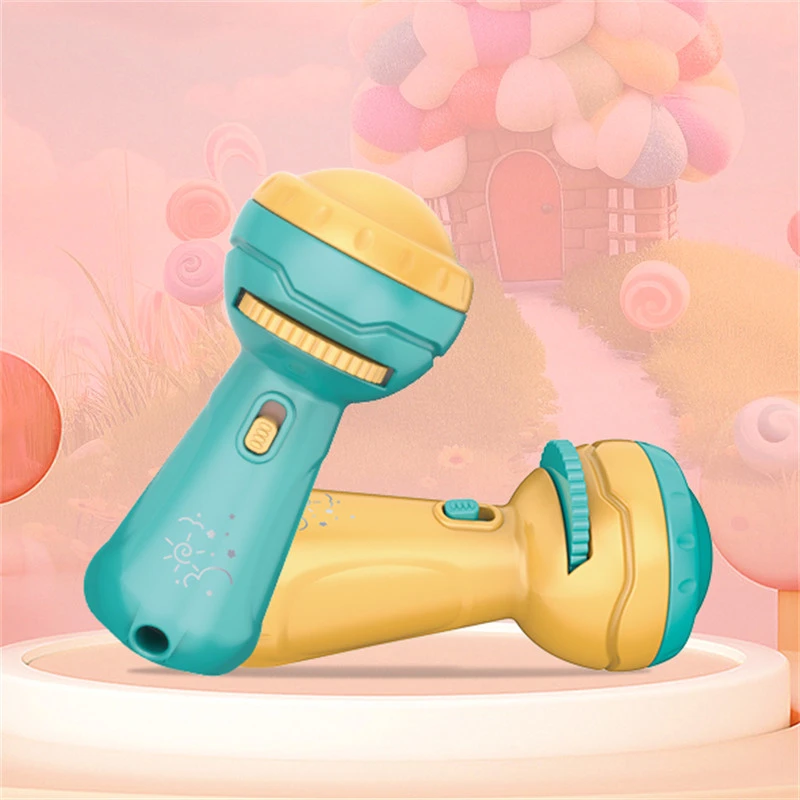 手电筒宝宝投影卡片玩具早教认知趣味故事发光图案儿童益智玩2具3