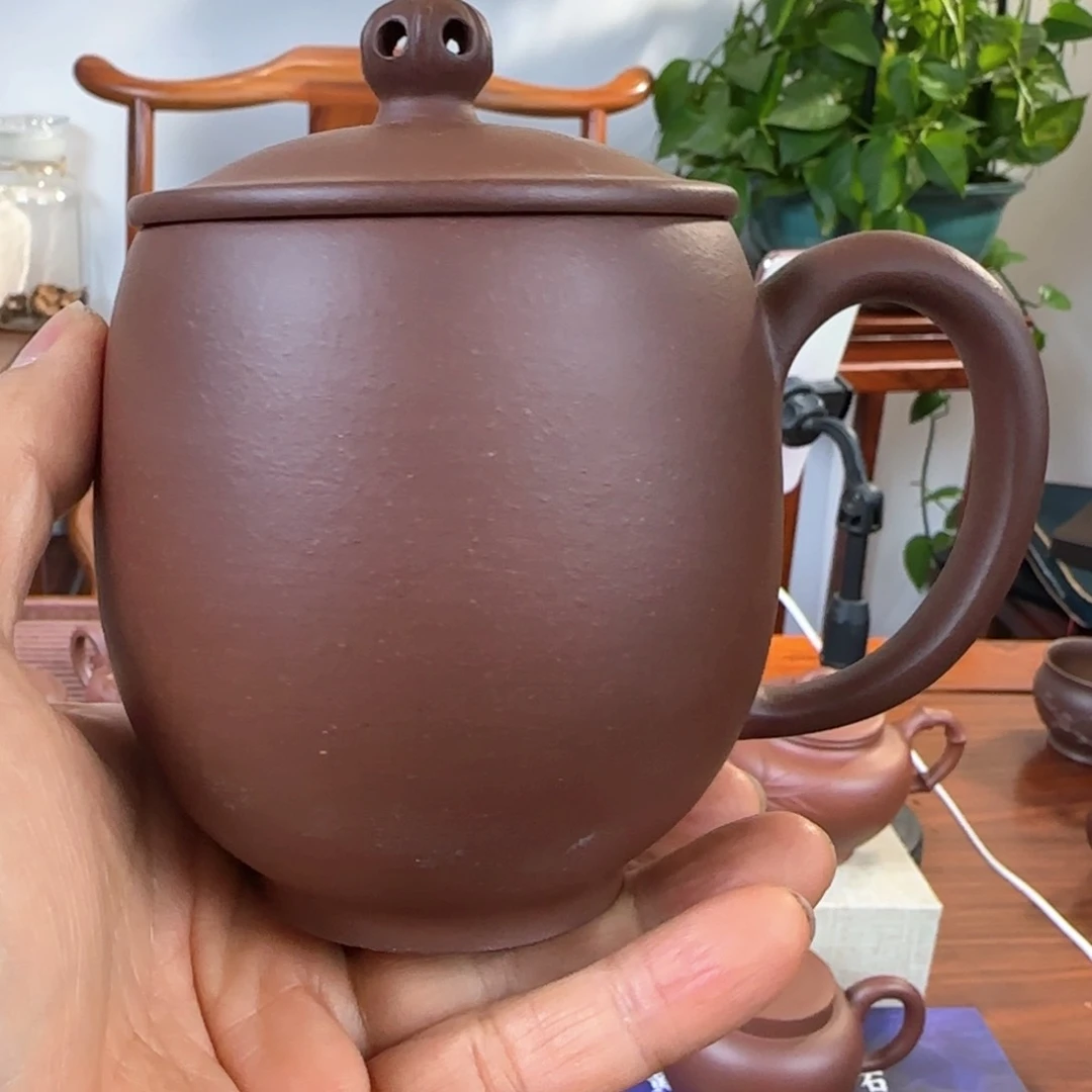 紫砂茶壶龙蛋盖杯