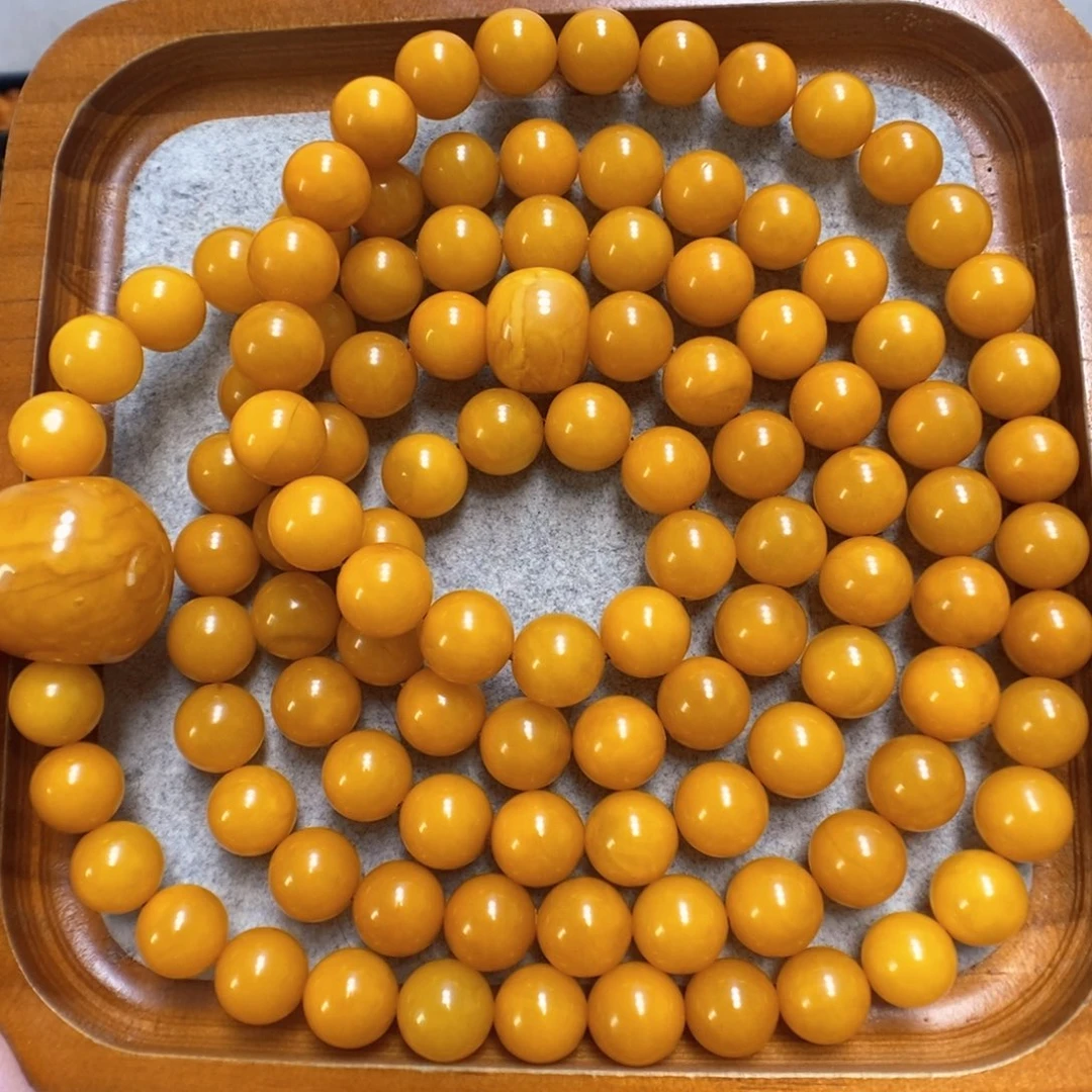 蜜蜡项链未镶嵌蜜蜡108