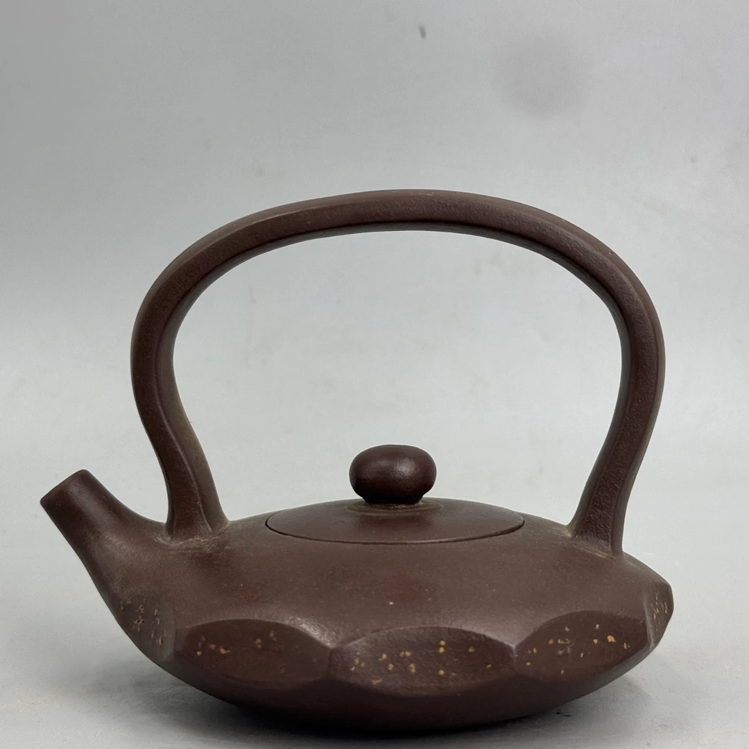 原矿段老紫泥紫砂提梁茶壶