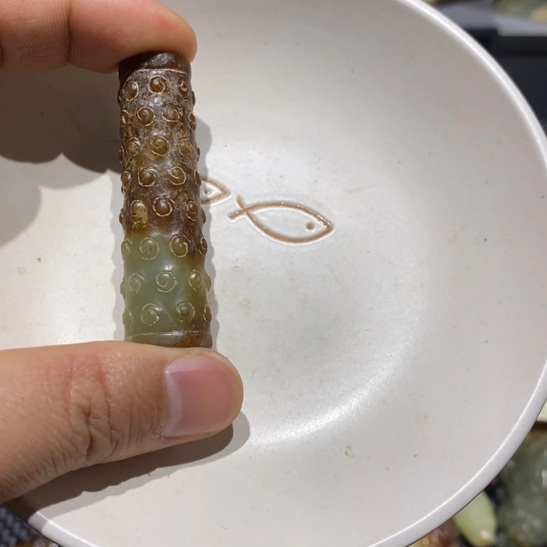 瓷片福**灵白底印花小乐子好