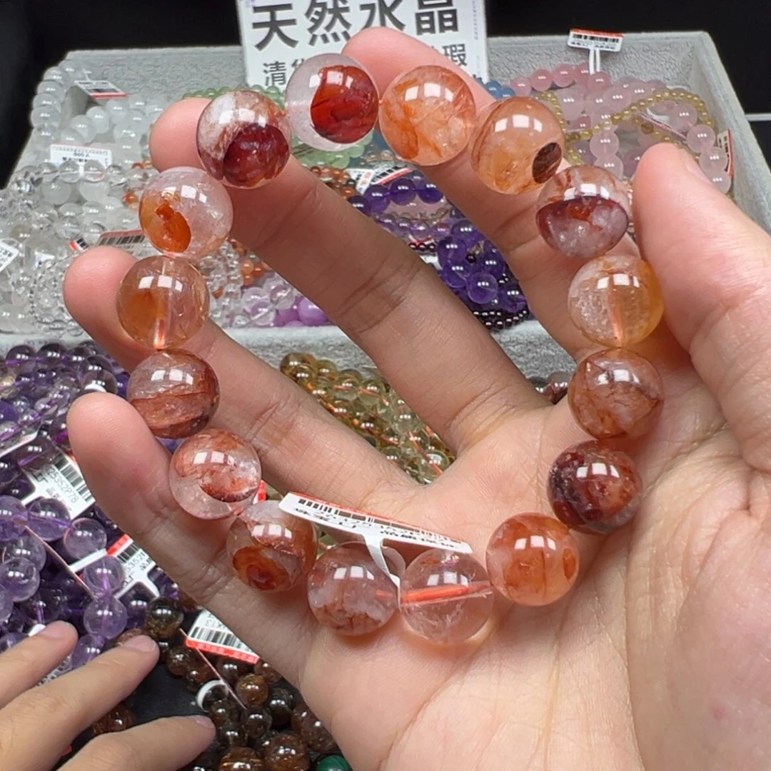 水晶手链未镶嵌卡13.1精品红胶花112