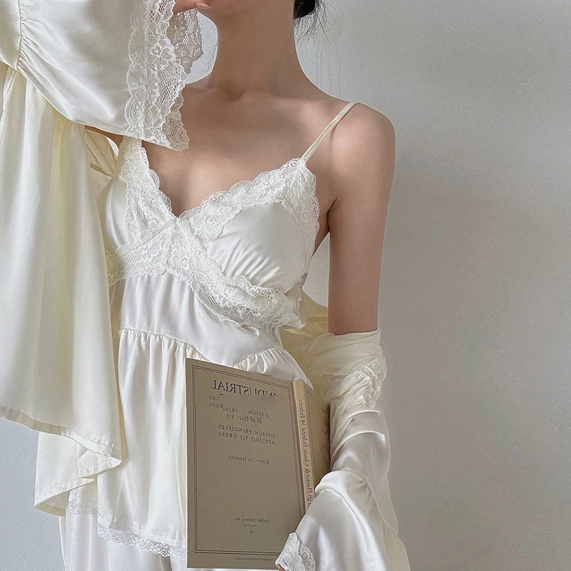 【直播大福利】(201-300)编码冰丝套装法式轻奢长裙家居服2025年女