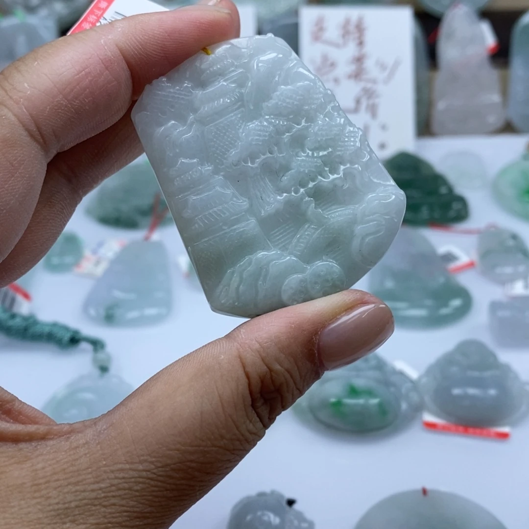 翡翠未镶嵌吊坠(不含链)